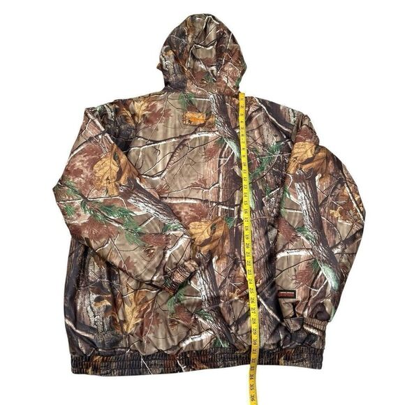 Realtree Camo Mens Hunting Jacket Team Whitetail Quilted Hooded Lightweight 3XL - Picture 10 of 12